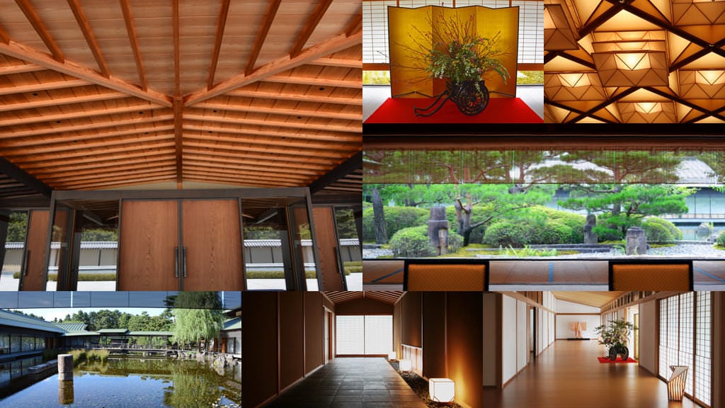 A collage photo of the various sights of the Kyoto State Guest House