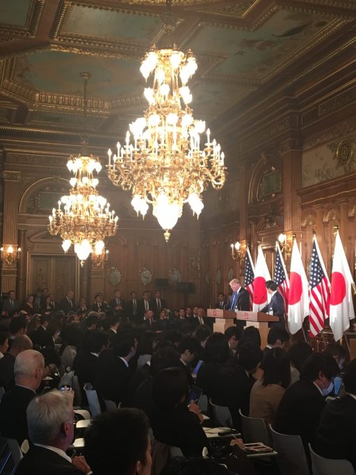 The Press Conference by Mr. Trump, the President of the United States of America and the Prime Minister Abe in Kacho no Ma