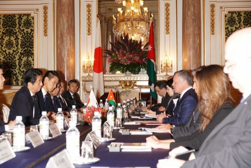 Japan-Jordan Summit Meeting in Asahi no Ma