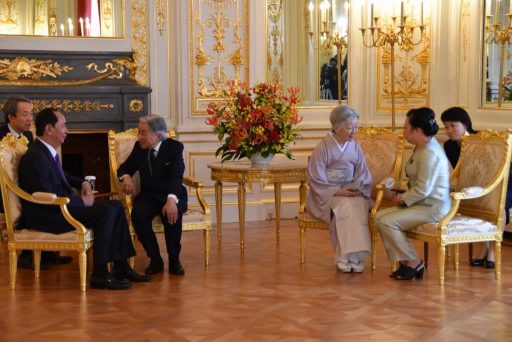 Bidding Farewell to H.E.Mr.TRAN Dai Quang,the President and Mdm.NGUYEN thi Hien  of the Socialist Republic of Viet Nam by T.M the Emperor and Empress in Sairan- no- Ma