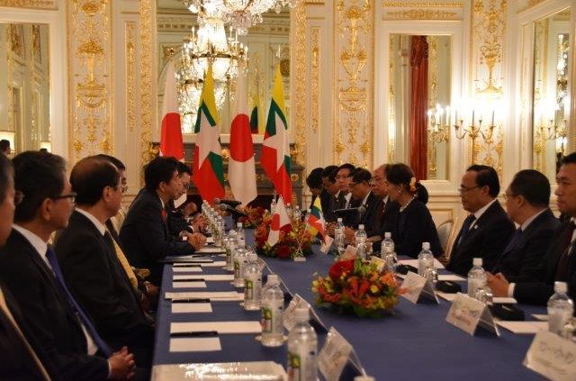 Japan-Myanmar Summit Meeting in Sairan no Ma.