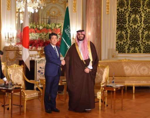 Prime Minister Abe meets with H.R.H. Prince Turki bin Mohamed bin Fahd bin Abdulaziz Al Saud, Minister of State, Member of the Cabinet of the Kingdom of Saudi Arabia.