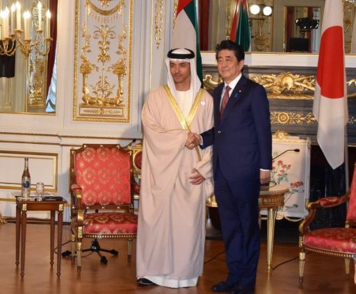 Prime Minister Abe meets with H.H. Sheikh. HAZZA bin Zayed Al Hahyan, Deputy Chairman, Abu Dhabi Executive Council.