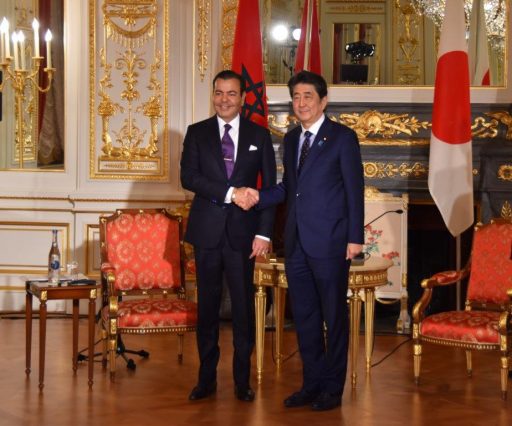 Prime Minister Abe meets with H.R.H. Prince Moulay Rachid, Kingdom of Morocco.