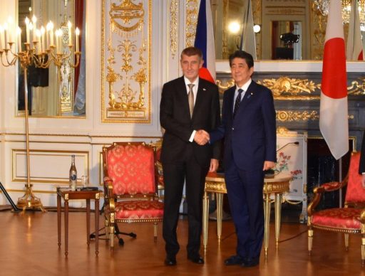 Prime Minister Abe meets with H.E. Mr. Andrej BABIS, Prime Minister of the Czech Republic.