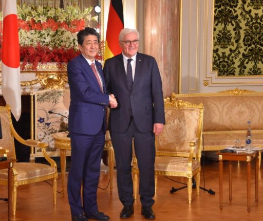 ドイツ連邦共和国フランク=ヴァルター・シュタインマイヤー大統領との会談前の様子。