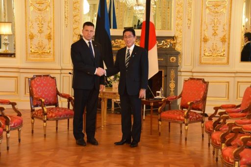 Prime Minister Kishida meets with  H.E. Mr. Jüri Ratas, President of the Parliament of the Republic of Estonia.