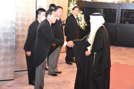 Greeting Attendees of the State Funeral for the Late Prime Minister ABE Shinzo from Abroad.