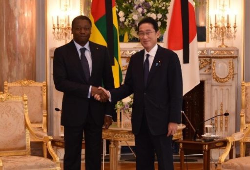 Prime Minister Kishida meets with H.E. Mr. Faure Essozimna Gnassingbe, President of the Republic of Togo.